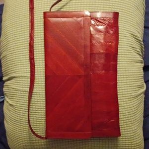 Vintage 1970's Eel skin clutch/shoulder bag